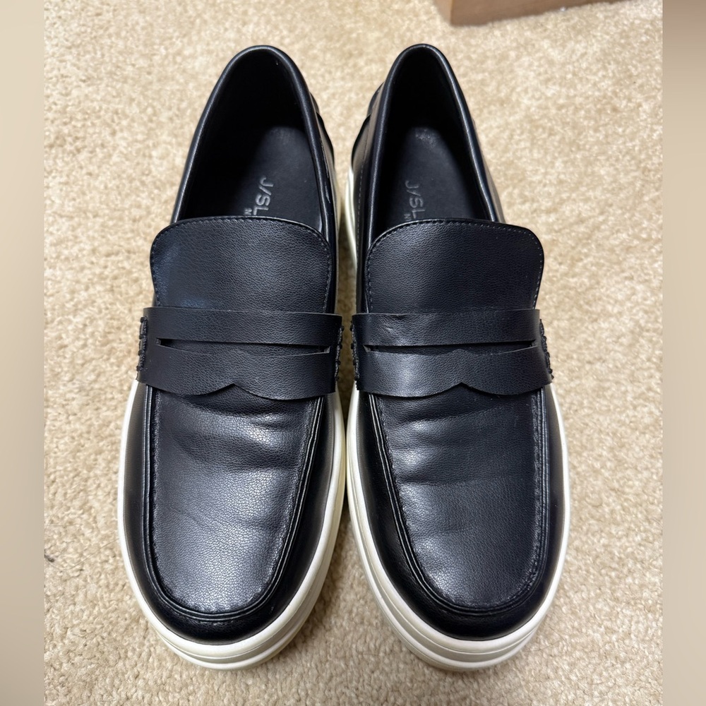 J/SLIDES Women’s Black Loafers size 8
